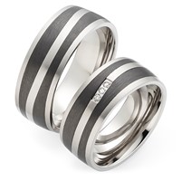 Bild von Partnerring Titan-Carbon / 8mm 