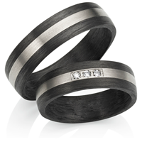 Bild von Partnerring Titan-Carbon / 6,0mm 