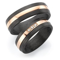 Bild von Partnerring Titan-Carbon PVD Rosé/ 6mm 