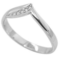 Bild von Damen Silberring 925/- rhod. Gr. 50-62