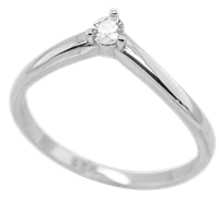 Bild von Damen Silberring 925/- rhod. Gr. 50-62