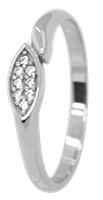 Bild von Damen Silberring 925/- rhod. Gr. 50-62
