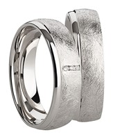 Bild von Partnerring Silber 925/- rhodiniert / 5,5mm