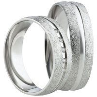 Bild von Partnerring Silber 925/- rhodiniert / 6,5mm
