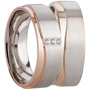 Bild von Partnerring Silber 925/- rhodiniert / 6mm  - nur noch begrenzt verfügbar 