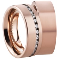 Bild von Partnerringe Edelstahl PVD Rosé 7mm