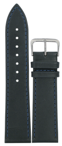 Bild von Sattel Leder blau 18-22mm Anstoß 