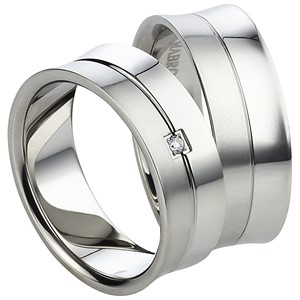 Bild von Partnerringe Edelstahl 7mm 