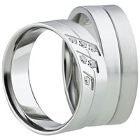 Bild von Partnerringe Edelstahl 7mm - Abverkauf