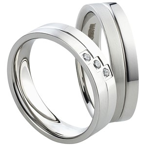 Bild von Partnerringe Edelstahl 5mm - Abverkauf 