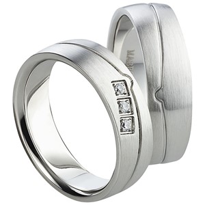 Bild von Partnerringe Edelstahl 6mm 