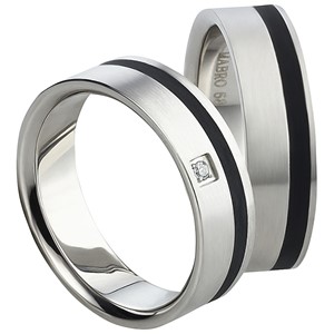 Bild von Partnerringe Edelstahl 6mm 