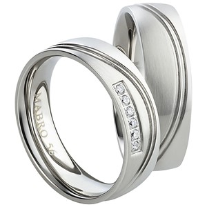 Bild von Partnerringe Edelstahl 6mm 