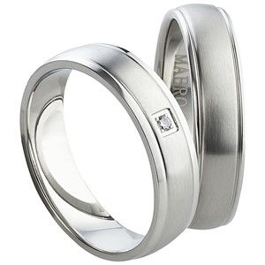 Bild von Partnerringe Edelstahl 5mm