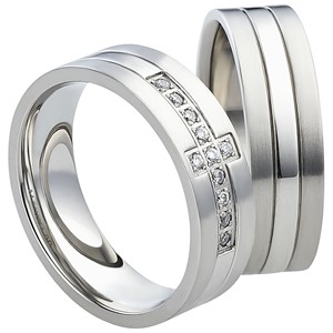 Bild von Partnerringe Edelstahl 6mm 