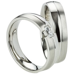 Bild von Partnerringe Edelstahl 5mm 