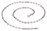 Bild von Ankerkette Silber 925/- rhod. 40-60cm (2,2mm auch in 70/80cm) verschiedene Stärken