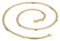 Bild von Flachpanzerkette Silber 925/- vergoldet 1,8x0,9mm 36-70cm lang