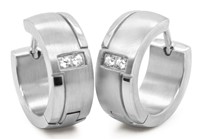 Bild von Creole Titan mit Zirkonia 6mm breit / 11mm Durchmesser