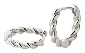 Bild von 925/- Creolen rhodiniert 