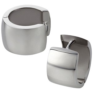 Bild von 925/- Creolen rhodiniert glänzend 