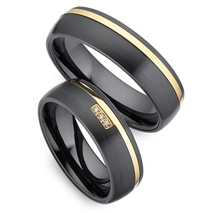 Bild von Partnerringe Titan-Keramik / 6mm