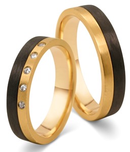 Bild von Partnerringe Titan-Carbon  