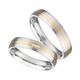 Bild von Ring Edelstahl PVD Gold bicolour mit gefassten Zirkonia Gr. 50-62 
