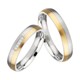 Bild von Ring Edelstahl PVD Gold bicolour Gr. 54-70 