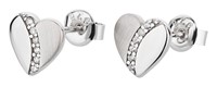 Bild von 925/- Ohrstecker rhodiniert Herz