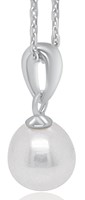 Bild von 925/- Collier 40+5cm mit Süßwasserperle