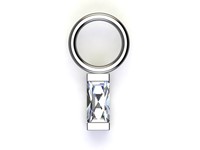 Bild von Titan Charm (1 Paar) Baguette-Stein Zirkonia Titan oder Titan PVD Gold