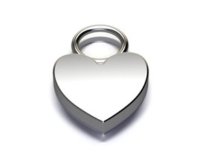 Bild von Titan Charm (1 Paar) Herz Titan oder Titan PVD Gold 