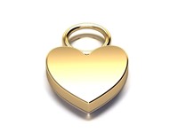 Bild von Copy of Titan Charm (1 Paar) Herz Titan oder Titan PVD Gold 
