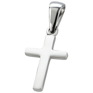 Bild von Edelstahl Anhänger Kreuz 16x12mm 