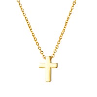 Bild von Edelstahl Collier 45cm Kreuz