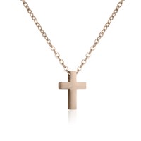 Bild von Edelstahl Collier 45cm Kreuz