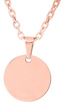 Bild von Edelstahl Collier 43+7cm mit Anhänger 15mm Durchmesser