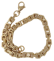 Bild von Königskette / Armband 6mm Edelstahl PVD Gold 21-60cm