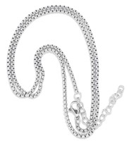 Bild von Venezianerkette gerundet 2,0mm Edelstahl mit Karabiner 45+5cm lang 